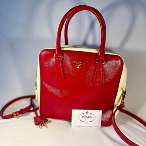 Prada Red Hand Bag - BI0864 - Certificate of Authenticity
